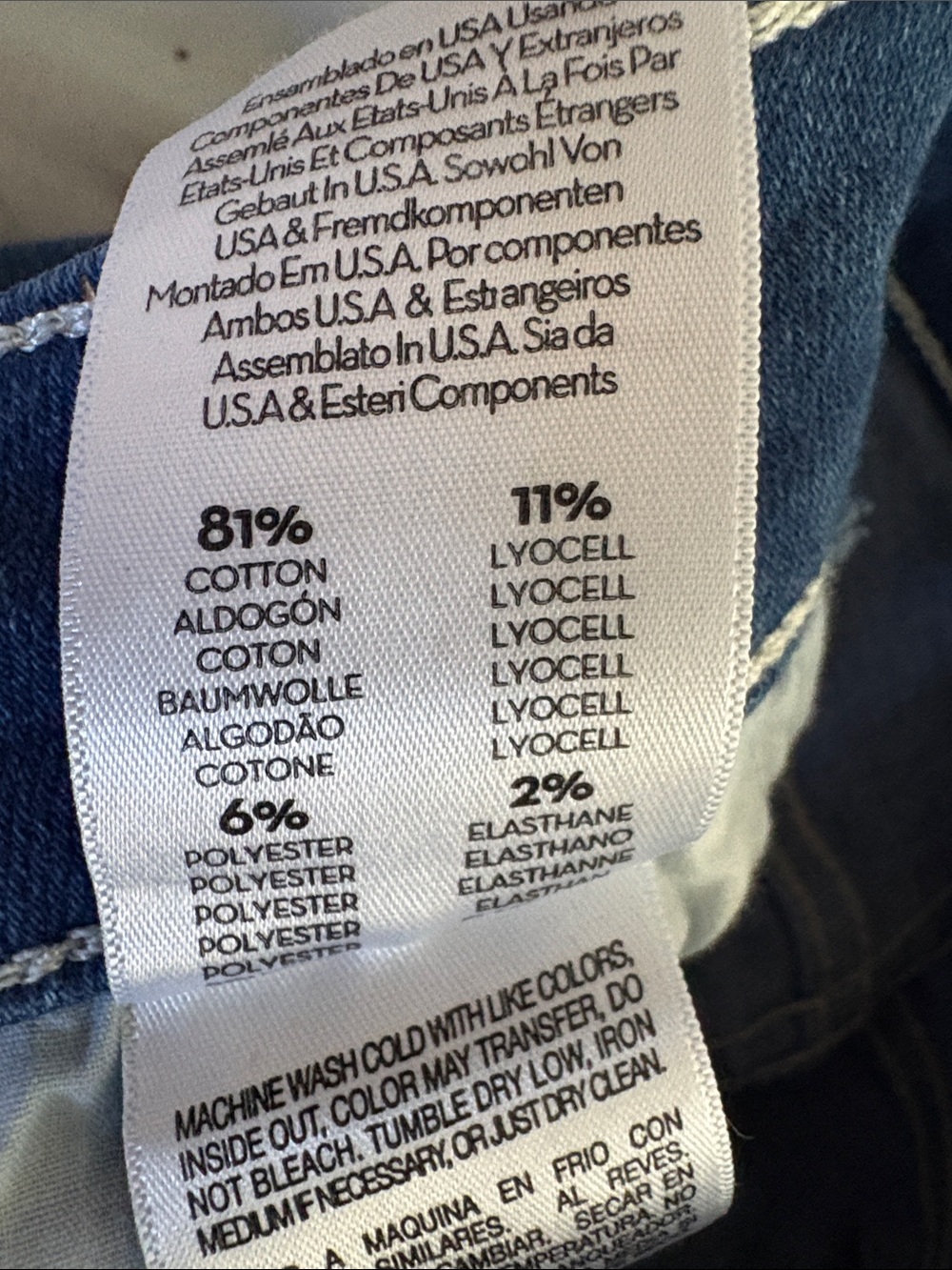 MOTHER Classic Blue High-Rise Button-Fly Jeans - Picture 6 of 7
